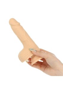 Naked Addiction Silicone Rechargeable Thrusting Dildo with Remote Control 6.5in - Vanilla