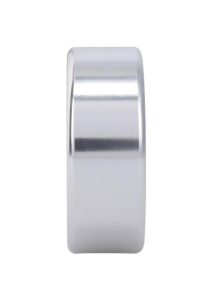 Rock Solid Brushed Alloy Aluminum Cock Ring - Large - Silver