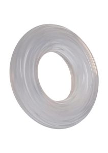 Rock Solid Ribbed Donut Silicone Cock Ring - Clear