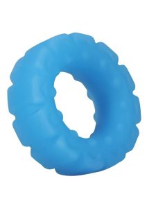 Rock Solid The Tire Silicone Glow in the Dark Cock Ring - Blue