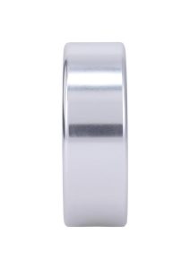 Rock Solid Brushed Alloy Aluminum Cock Ring - XLarge - Silver