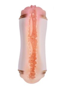 Dream-Lite Double Delight Dual End Realistic Mouth and Vagina Masturbator - Vanilla
