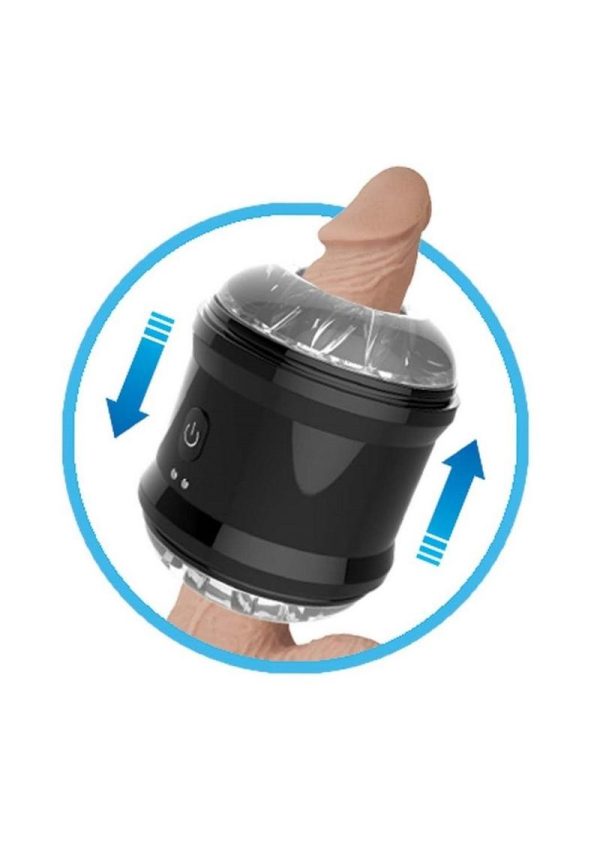 Dynamo Rechargeable Dual End Vibrating Masturbator Cup - Black