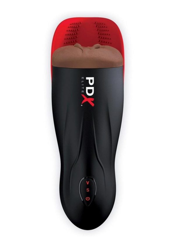 PDX Elite Fuck-O-Matic 2 Stroker Rechargeable Masturbator - Black/Chocolate