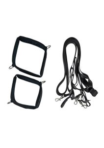 Punishment Bed Restraints (5 Piece Set) - Black