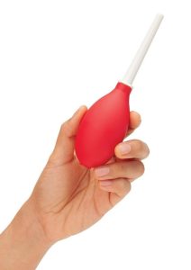 CleanScene Mini Travel Douche Set with One Way Valve (4 Piece) - Red/White