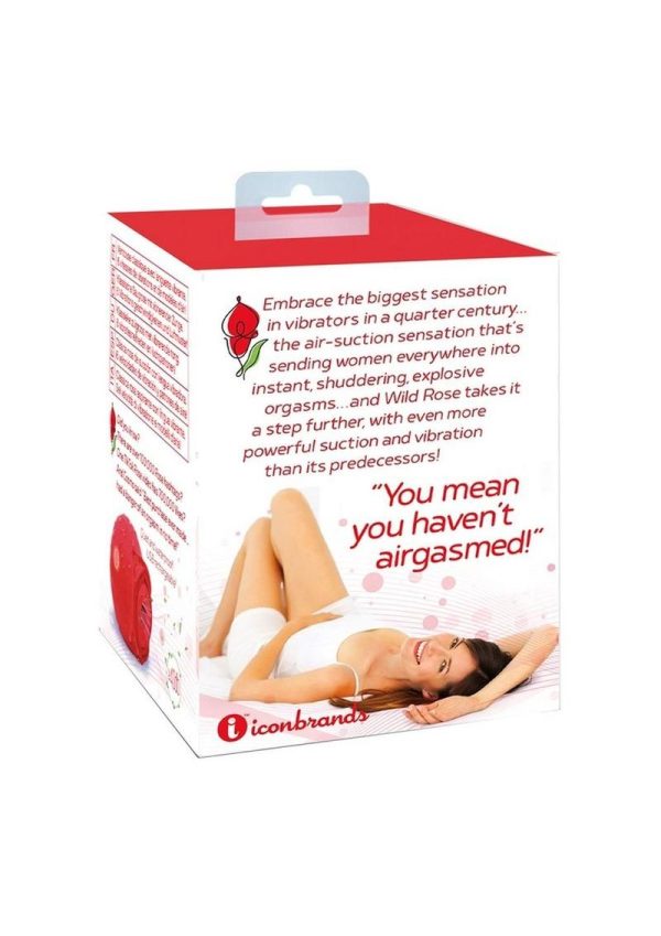 Wild Rose Classic Rechargeable Silicone Clitoral Stimulator with Suction - Red