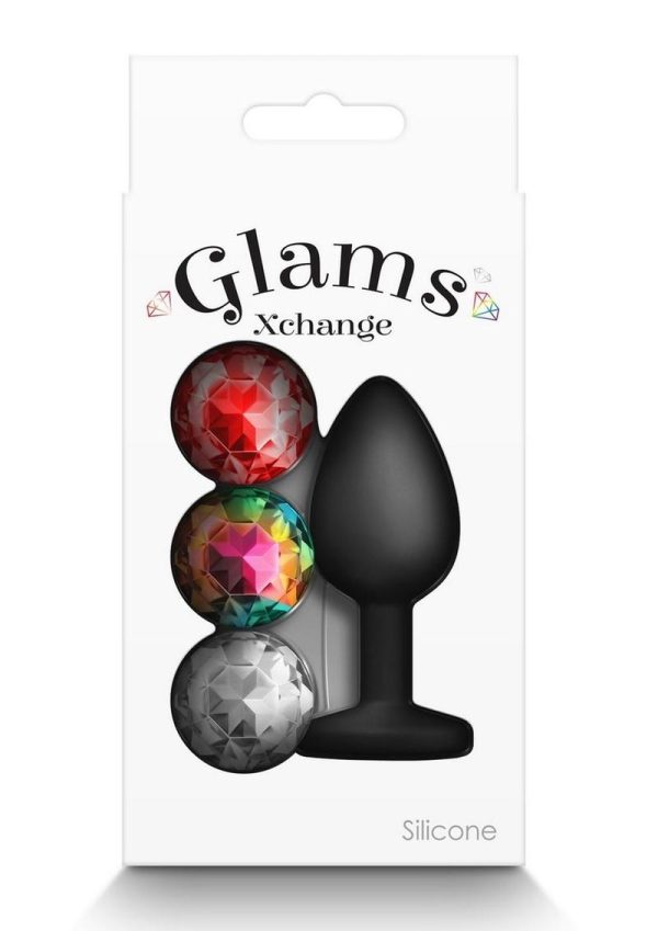 Glams Xchange Round Silicone Anal Plug - Small - Black