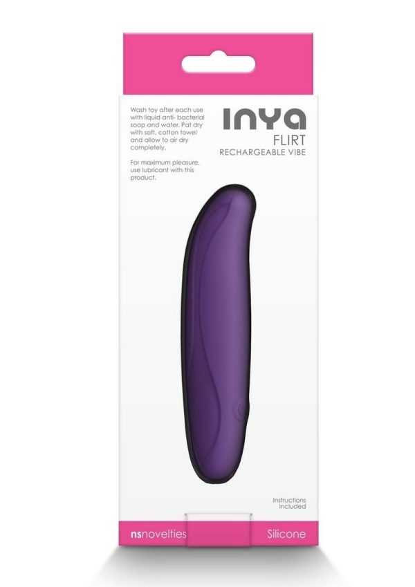 Inya Flirt Rechargeable Silicone Vibrator - Purple