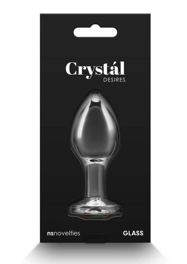 Crystal Desires Rainbow Gem Glass Anal Plugs - Medium