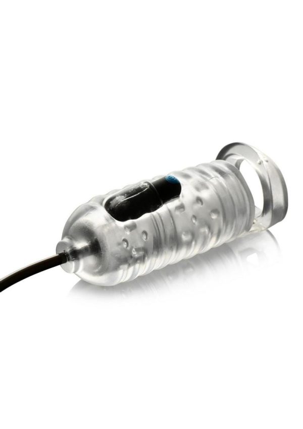 LoveBotz Milker TPE Masturbator with Ball Strap - Clear