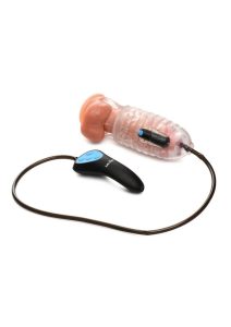 LoveBotz Mini Handheld Rechargeable Milker with Wired Remote Control - Black/Blue/Clear