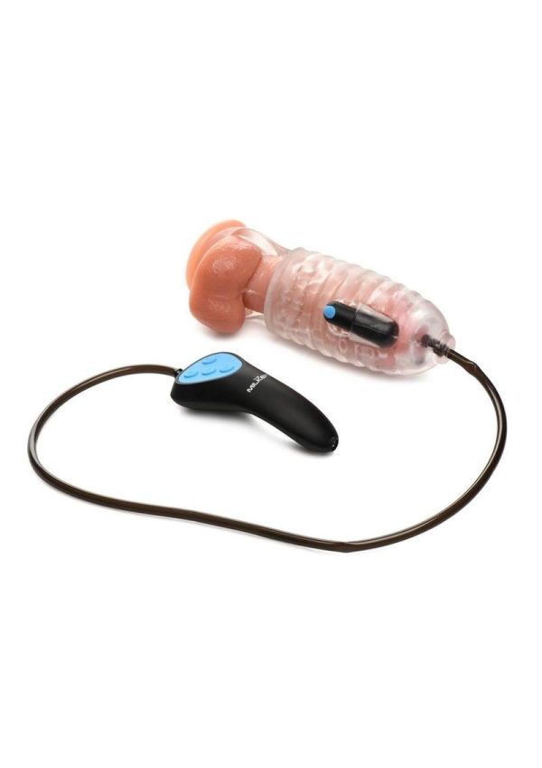 LoveBotz Mini Handheld Rechargeable Milker with Wired Remote Control - Black/Blue/Clear