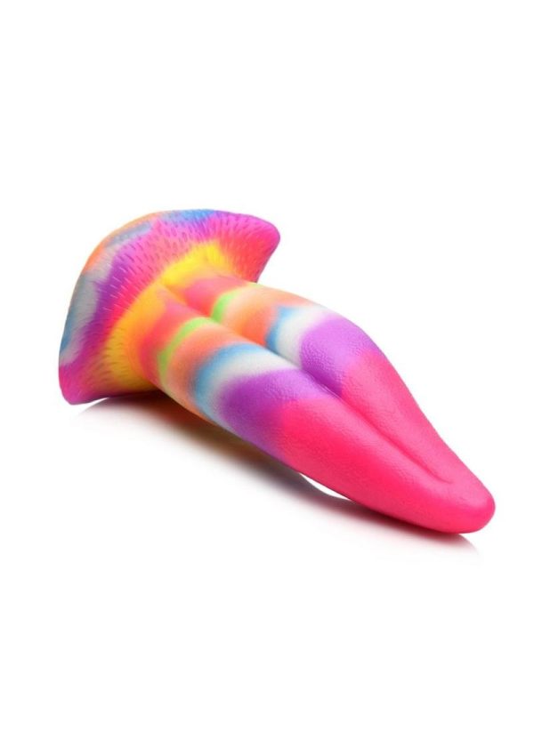 Creature Cocks Unicorn Kiss Glow in the Dark Silicone Dildo - Rainbow
