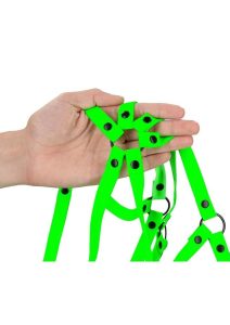 Ouch! Full Body Harness Glow in the Dark - Small/Medium - Green