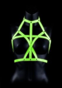 Ouch! Bra Harness Glow in the Dark Small/Medium - Green