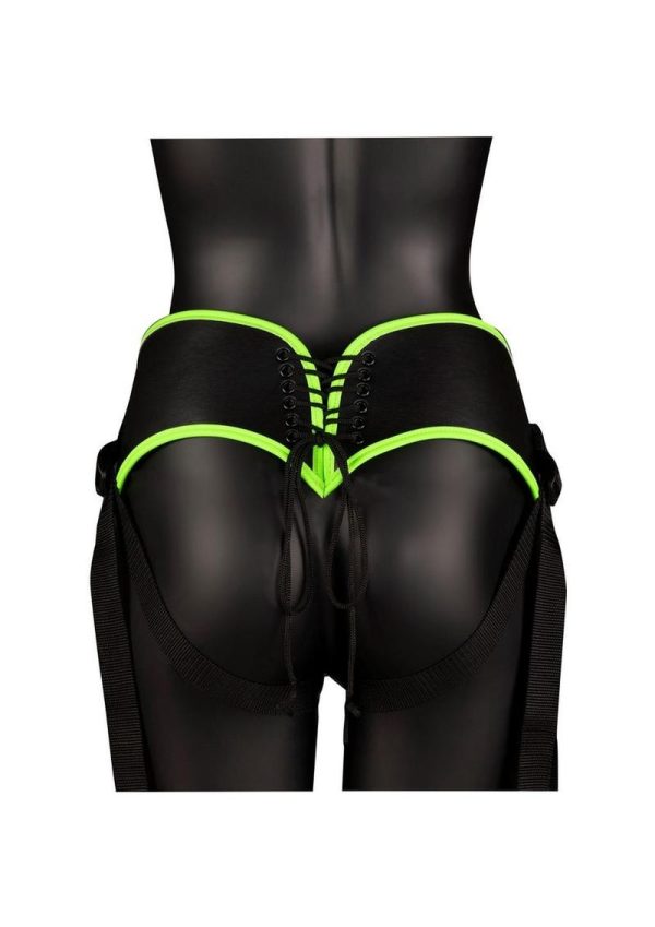 Ouch! Strap-On Harness Glow in the Dark - Green