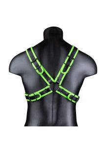 Ouch! Cross Harness Glow in the Dark - Small/Medium - Green