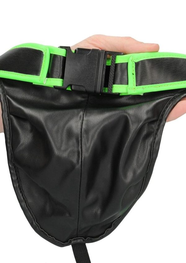 Ouch! Buckle Jock Strap Metal Glow in the Dark - Small/Medium - Green