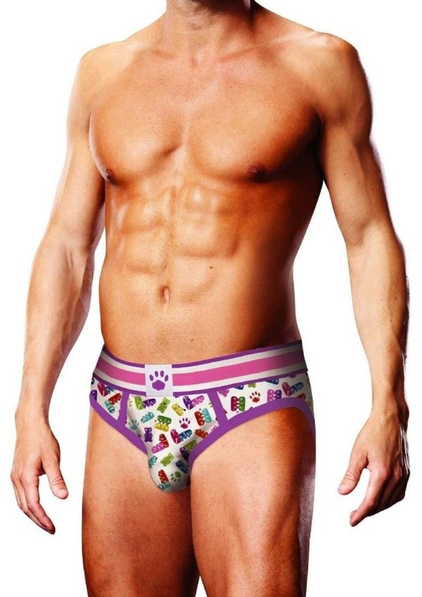 Prowler Gummy Bears Brief - XL - White/Multicolor
