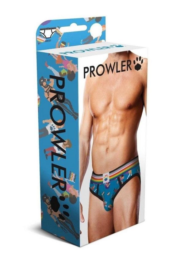 Prowler Pixel Art Gay Pride Collection Brief - XXL - Blue/Multicolor