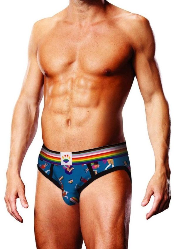 Prowler Pixel Art Gay Pride Collection Brief - XXL - Blue/Multicolor