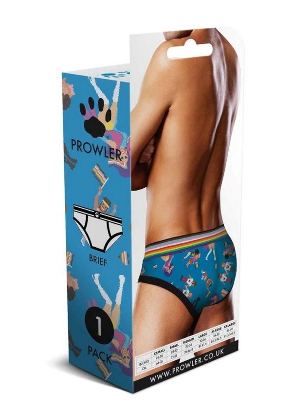 Prowler Pixel Art Gay Pride Collection Brief - XXL - Blue/Multicolor