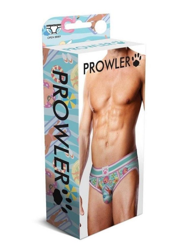 Prowler Swimming Open Brief - Medium - Blue/Multicolor