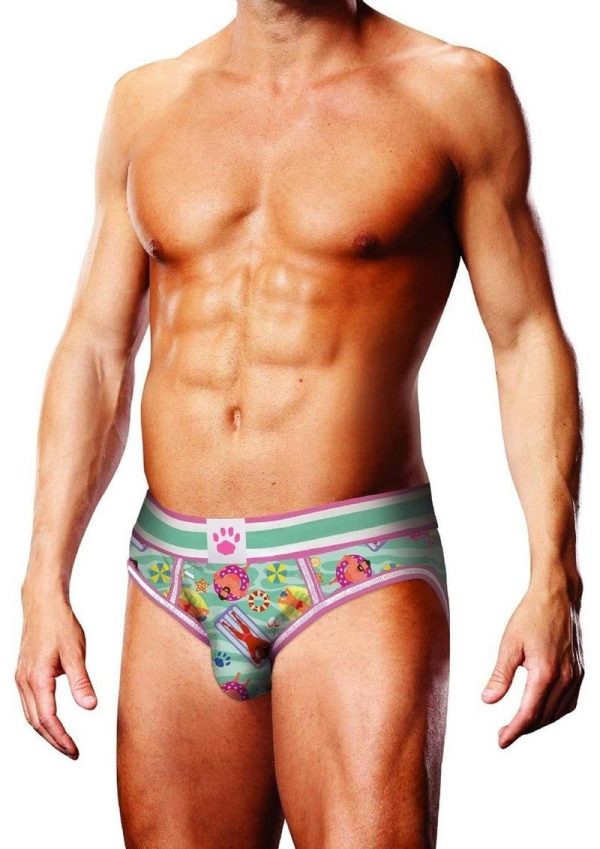 Prowler Swimming Open Brief - Medium - Blue/Multicolor
