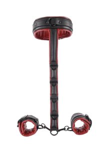 Saffron Neck and Wrist Restraint - Red/Black