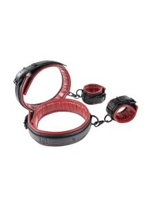 Saffron Thigh and Wrist Cuff Set - Red/Black