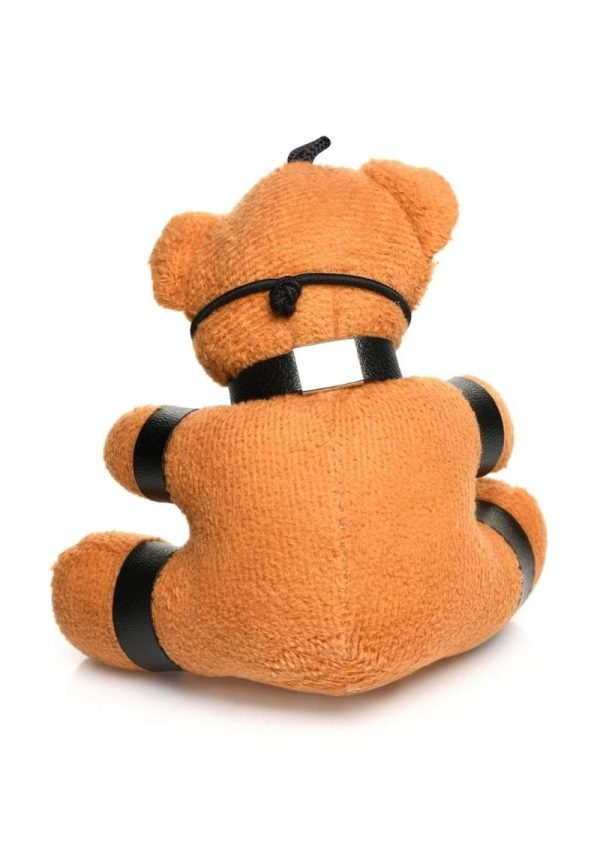 Master Series Gagged Teddy Bear Keychain - Burnt Orange