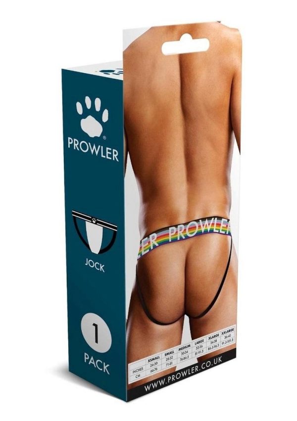 Prowler White Oversized Paw Jock - Medium - White/Rainbow