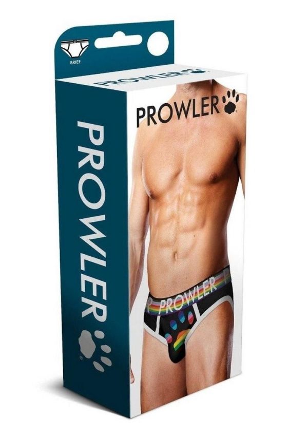 Prowler Black Oversized Paw Brief - XL - Black/Rainbow