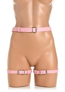 Strict Bondage Harness with Bows - XLarge/XXLarge - Pink