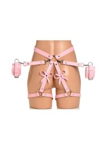 Strict Bondage Harness with Bows - XLarge/XXLarge - Pink