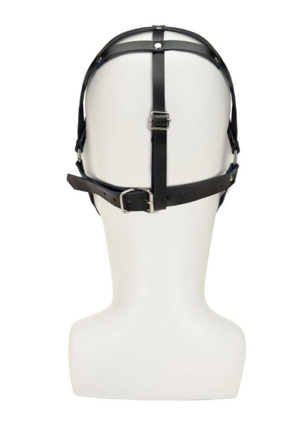 ME YOU US Web Hood PU Leather Bondage Hood - Black