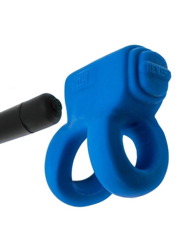 Revhammer Reverb Shaft Vibrating Cock Ring - Teal Ice