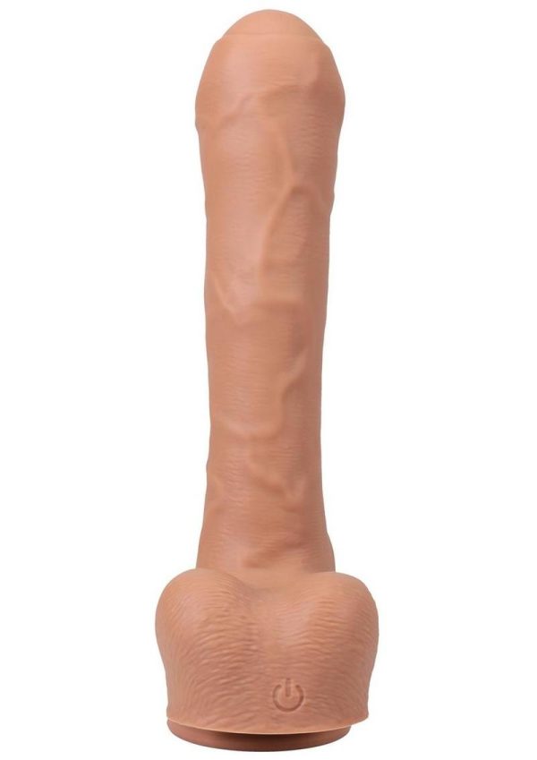 Fort Troff`s Uncut Thruster Rechargeable Silicone Mini Machine Dildo - Caramel
