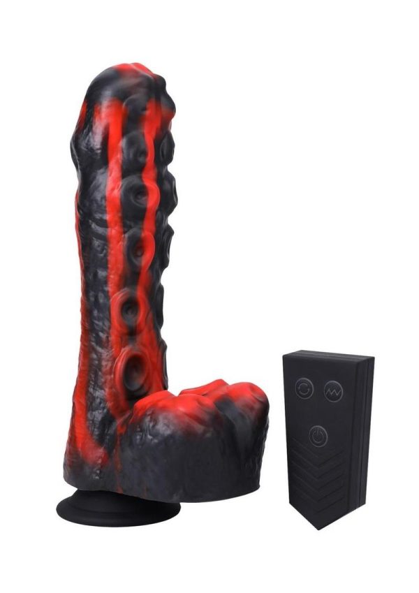 Fort Troff`s Tendrill Thruster Rechargeable Silicone Mini Machine Dildo - Red