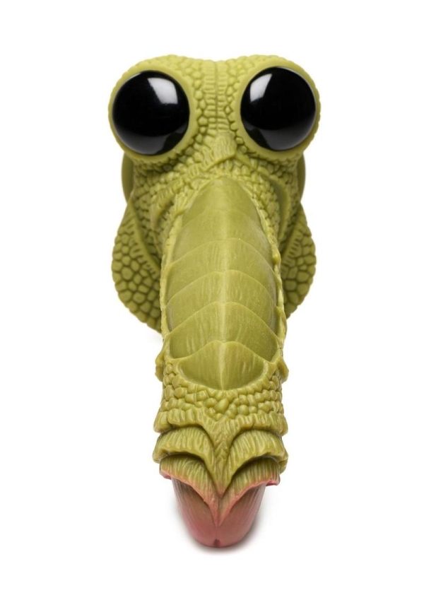 Creature Cocks Swamp Monster Scaly Silicone Dildo - Green/Black