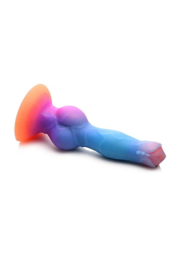 Creature Cocks Space Cock Glow in The Dark Silicone Alien Dildo - Orange/Purple/Blue