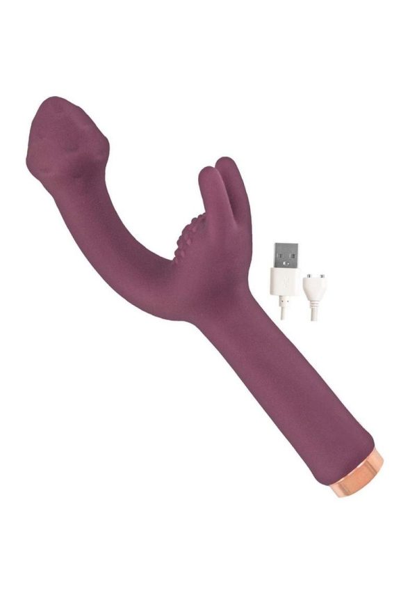 Mystique Vibrating Massagers Rechargeable Silicone G-Spot Vibrator - Eggplant