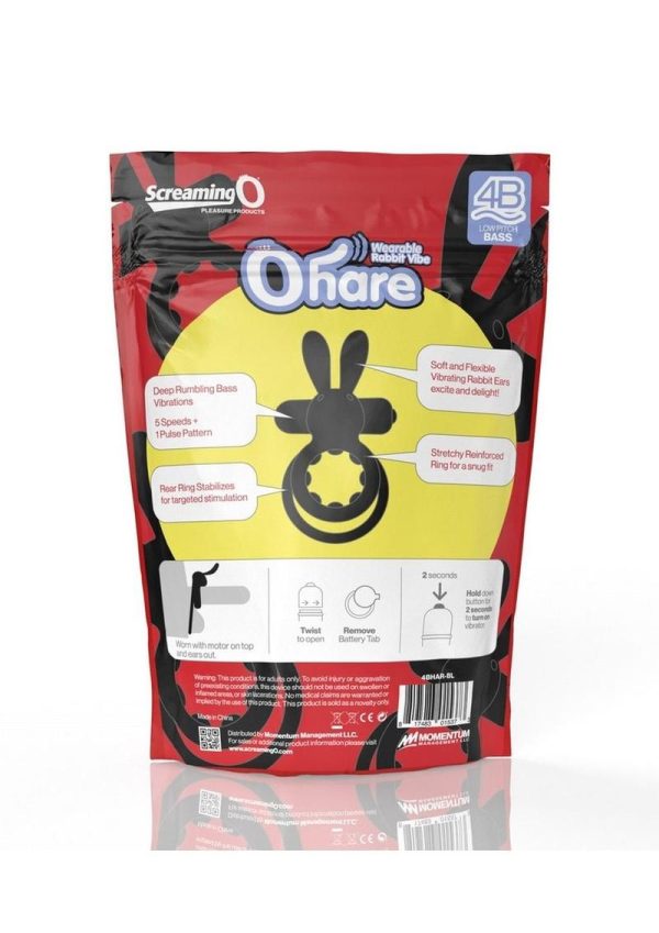 Screaming O 4B Ohare Vibrating Cock Ring - Black