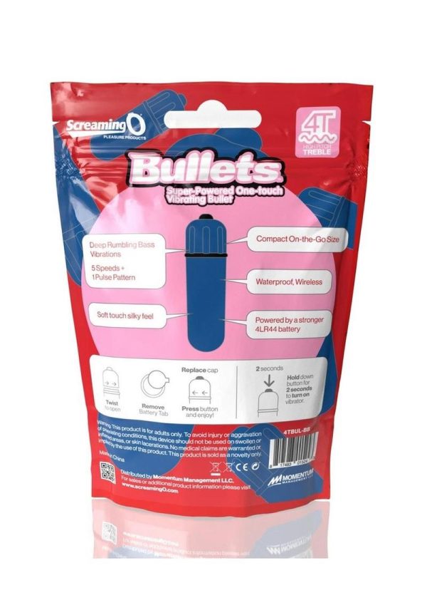 Screaming O 4T Bullet Vibrator - Blueberry