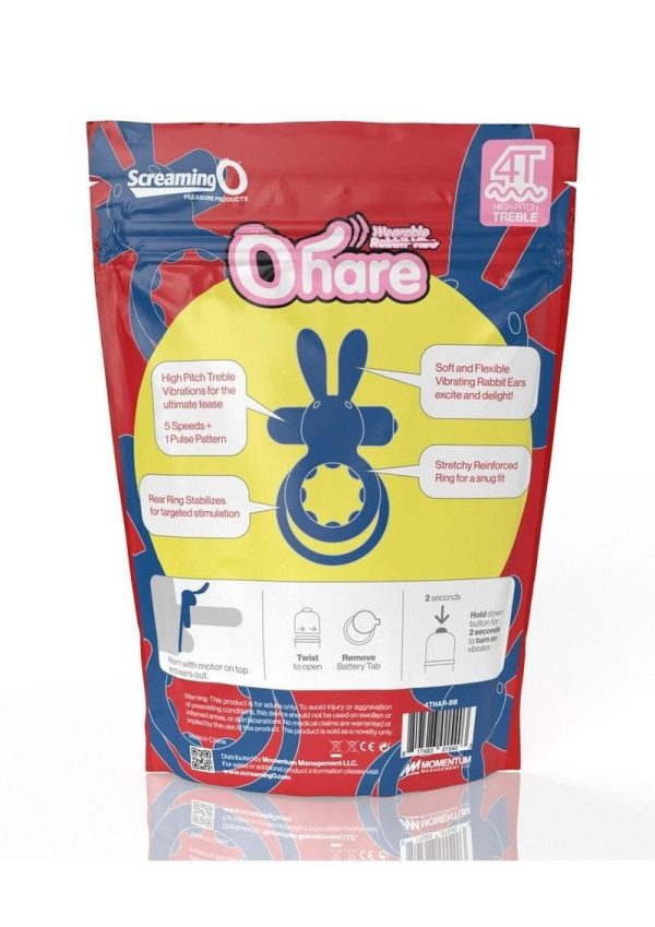 Screaming O 4T Ohare Vibrating Cock Ring - Blueberry