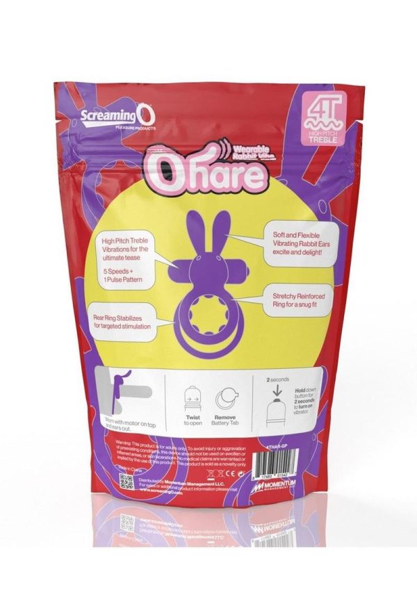 Screaming O 4T Ohare Vibrating Cock Ring - Grape