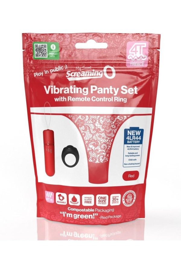 Screaming O My Secret 4T Panty Vibe with Remote Control - Red