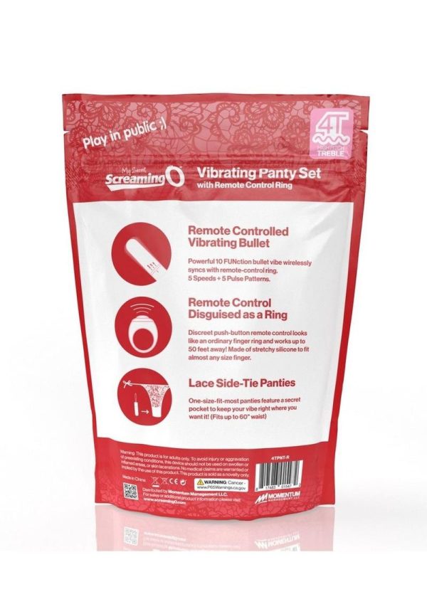Screaming O My Secret 4T Panty Vibe with Remote Control - Red
