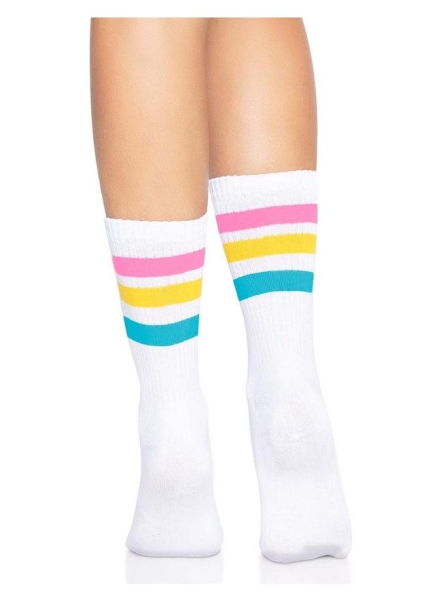 Leg Avenue Pride Crew Socks Pansexual - OS - Multi-Color